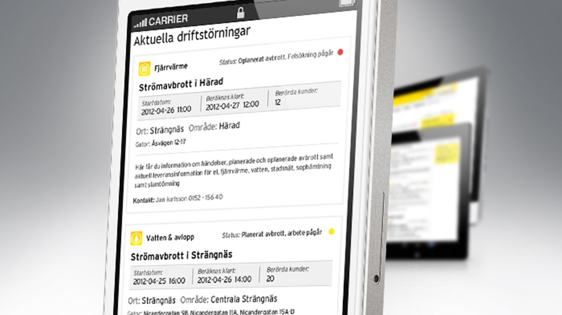 Systemutveckling driftstatus till mobil Systemutveckling driftstatus till mobil