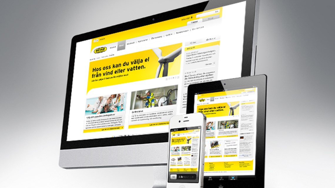 Webbplats Episerver energibolag Webbplats Episerver energibolag