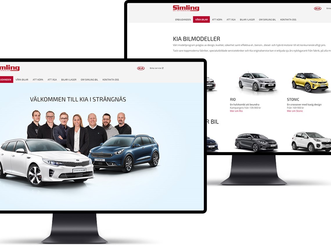 Simling Bil Kia webbplats Umbraco CMS