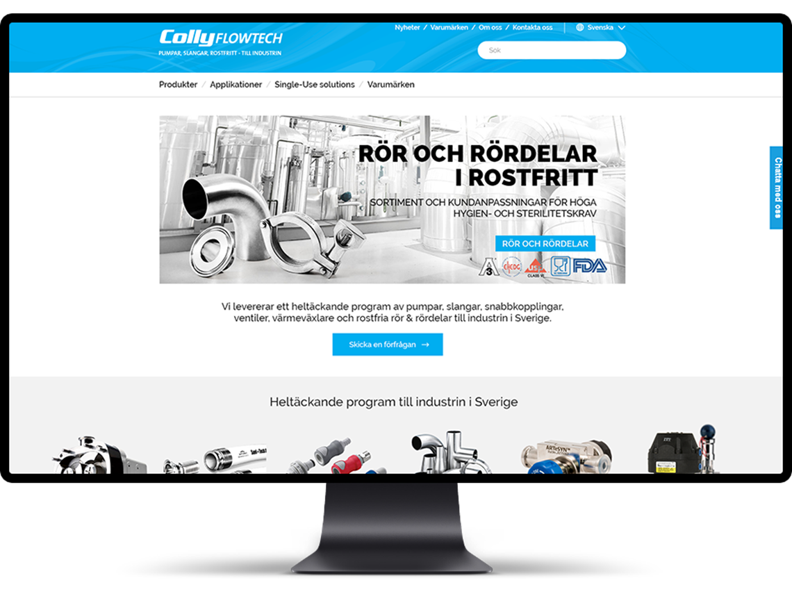 Webbplats Episerver industriföretag